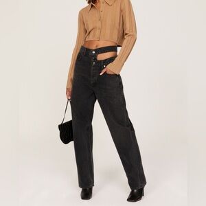 Agolde Charcoal High-Rise Jeans